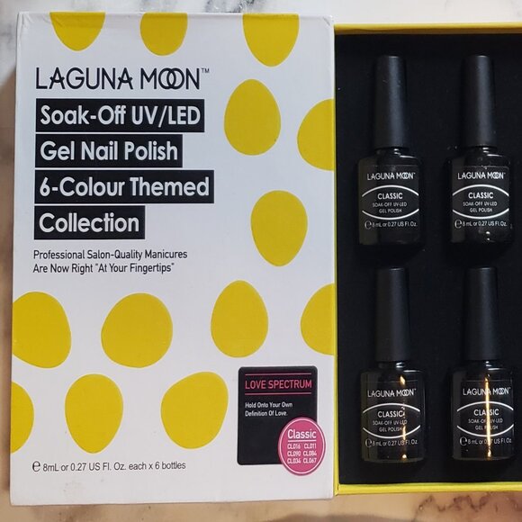 LAGUNA MOON Gel Nail Polish - 6 Long Lasting Colors NEW SET - Picture 2 of 5